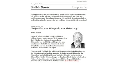 FAZ startet morgendlichen Newsletter